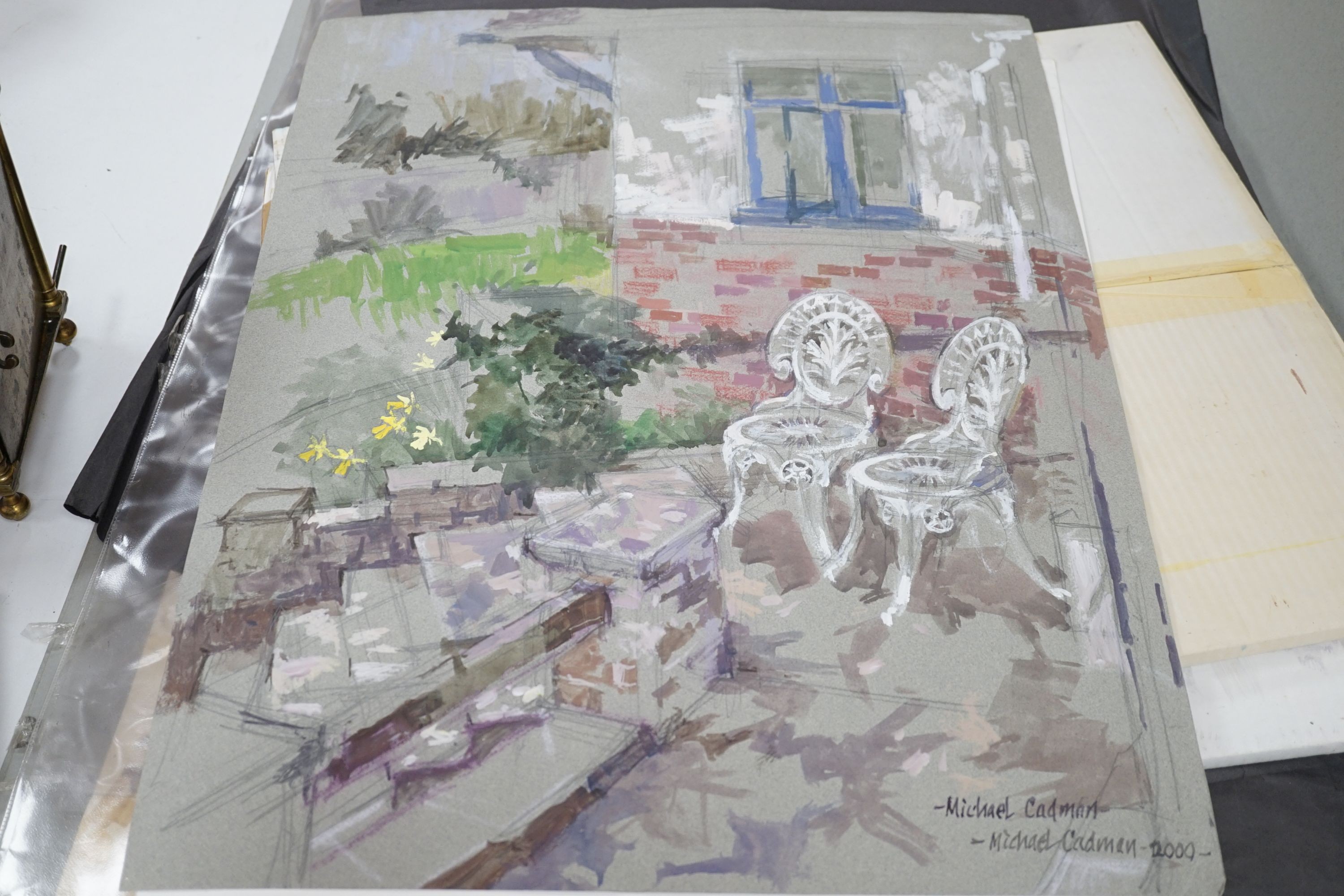 Michael Cadman (1920-2012), ‘France’;a folio of assorted watercolours and drawings, largest 54 x74cm.